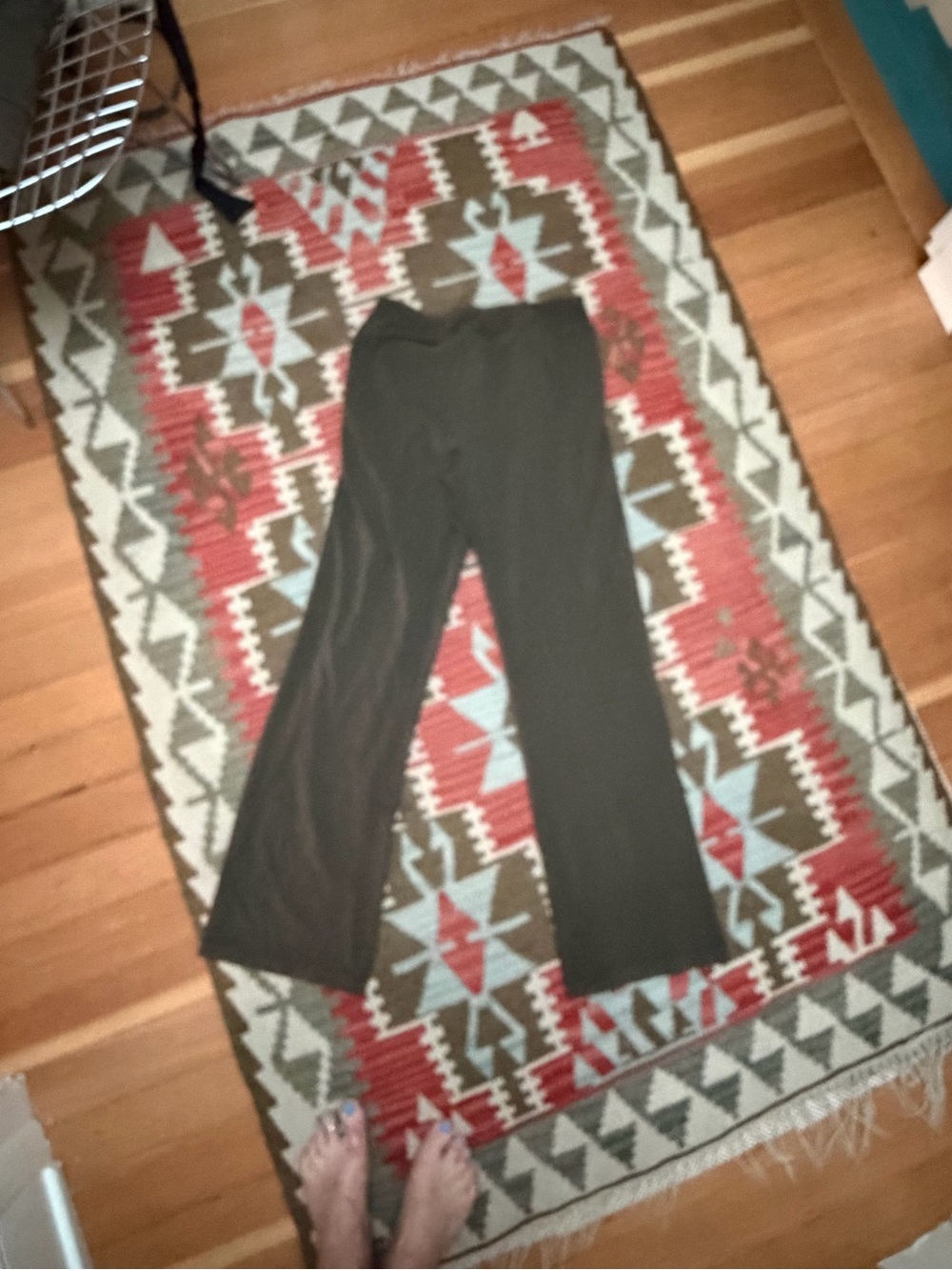 Women's BOODY ultra-organic Olive Green Stretch Pants, size XL